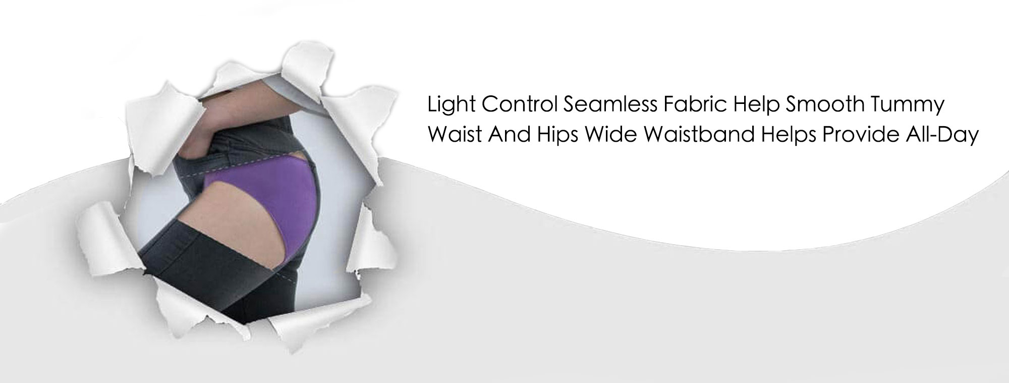 Light Control Seamless Fabric Help Smooth Tummy Waist And Hips Wide Waistband Helps Provide All-Day