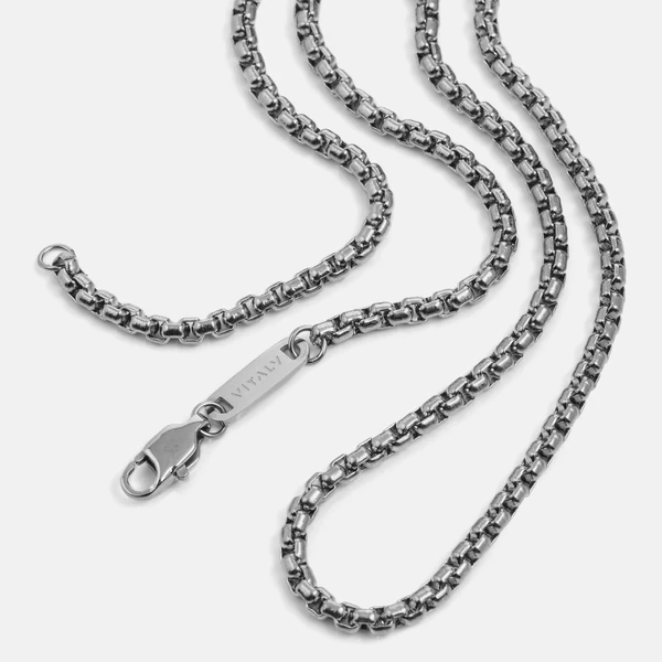 【預購】Vitaly Design | 盒仔短單鍊 銀