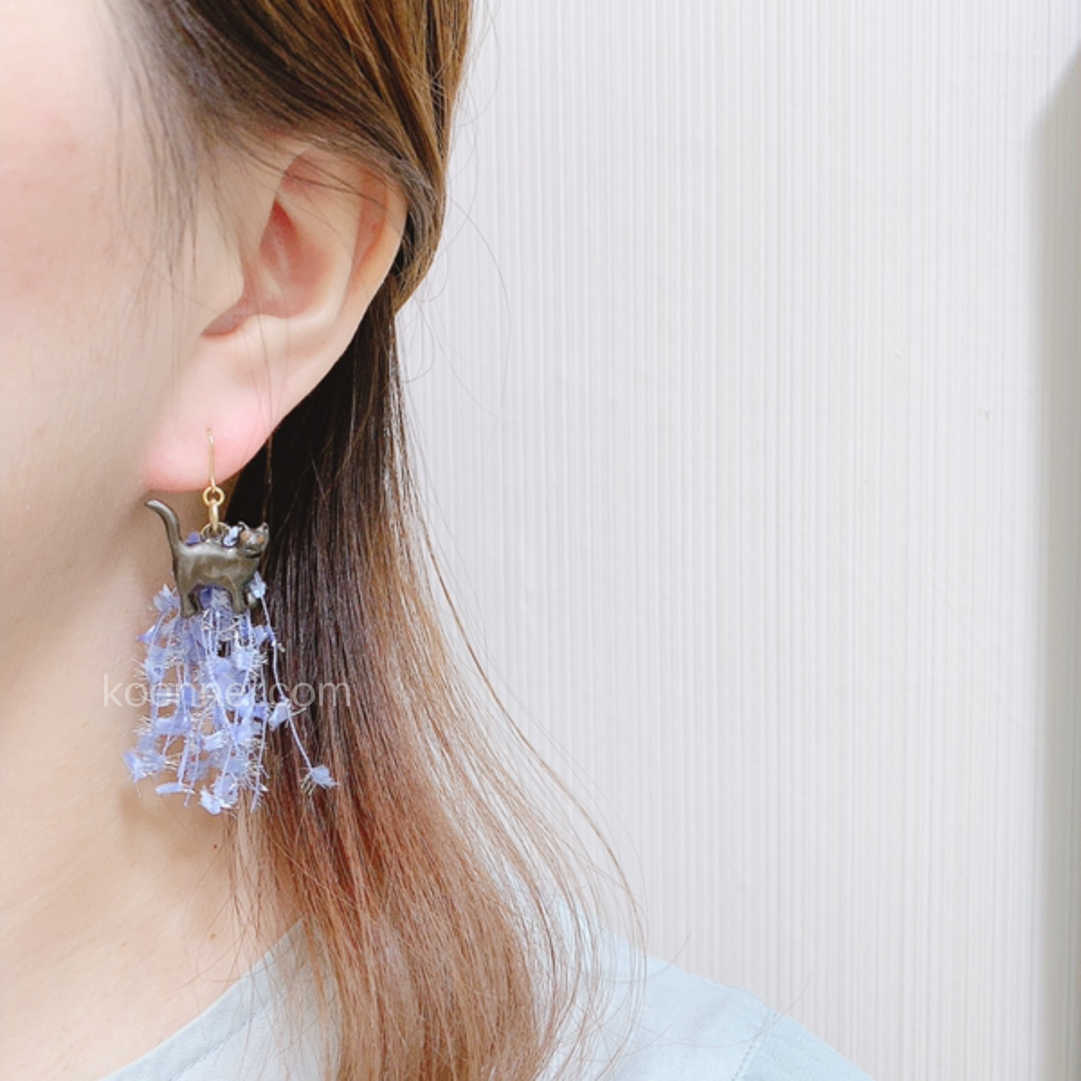 [日本制]Luccica 貓咪流蘇耳環