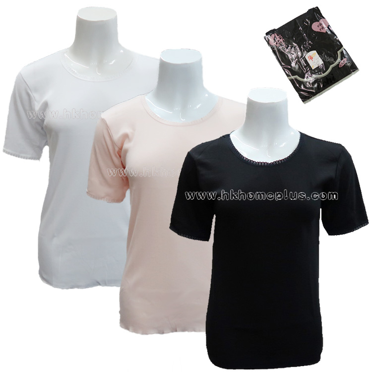 2件裝 chi chi: 女裝花邊圓領短袖衫 (F / XL碼)