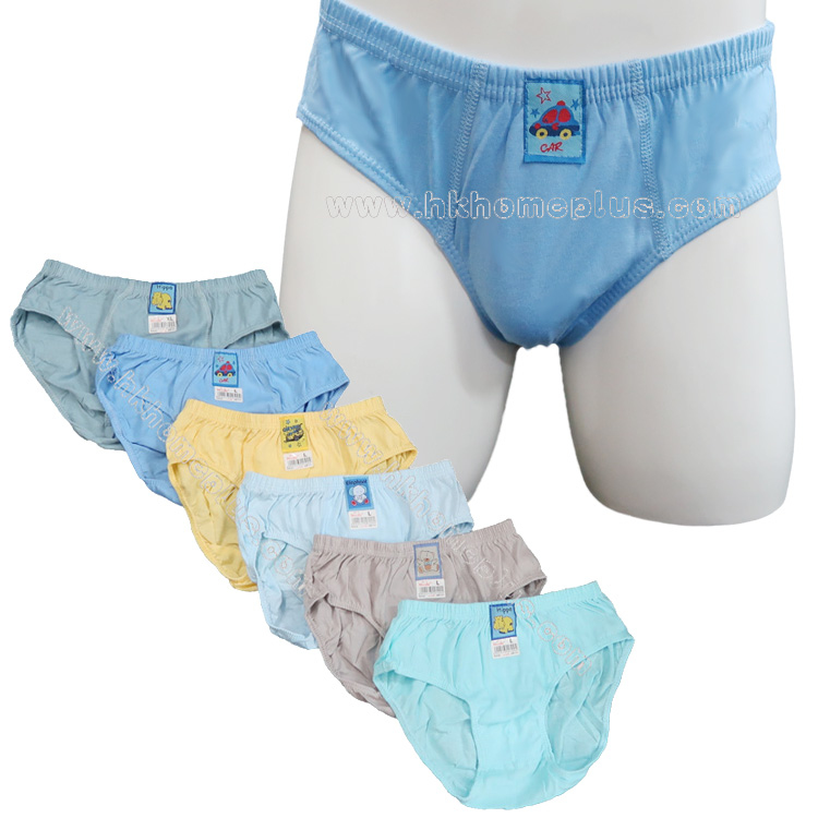 4條裝 柏飛: 男童雜色三角褲 (M-3XL碼)