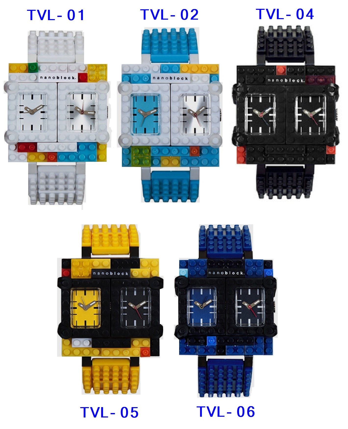 Nanoblock 自由組藝系列樂高積木錶 TVL 系列 