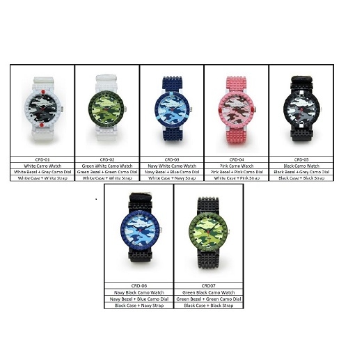 Nanoblock 圓框系列迷彩積木錶 CRD系列