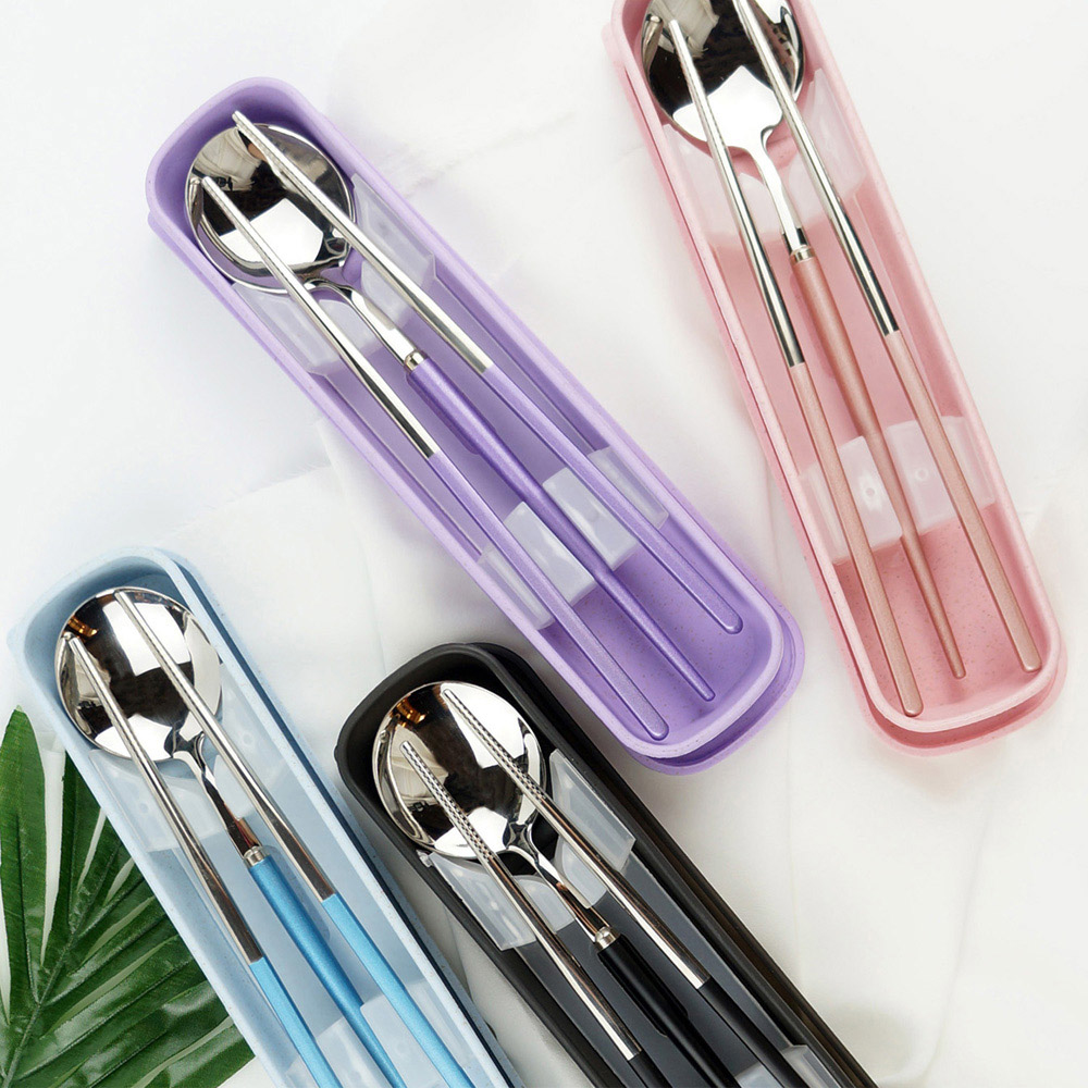 經典不鏽鋼靜音餐具2件組(附盒)