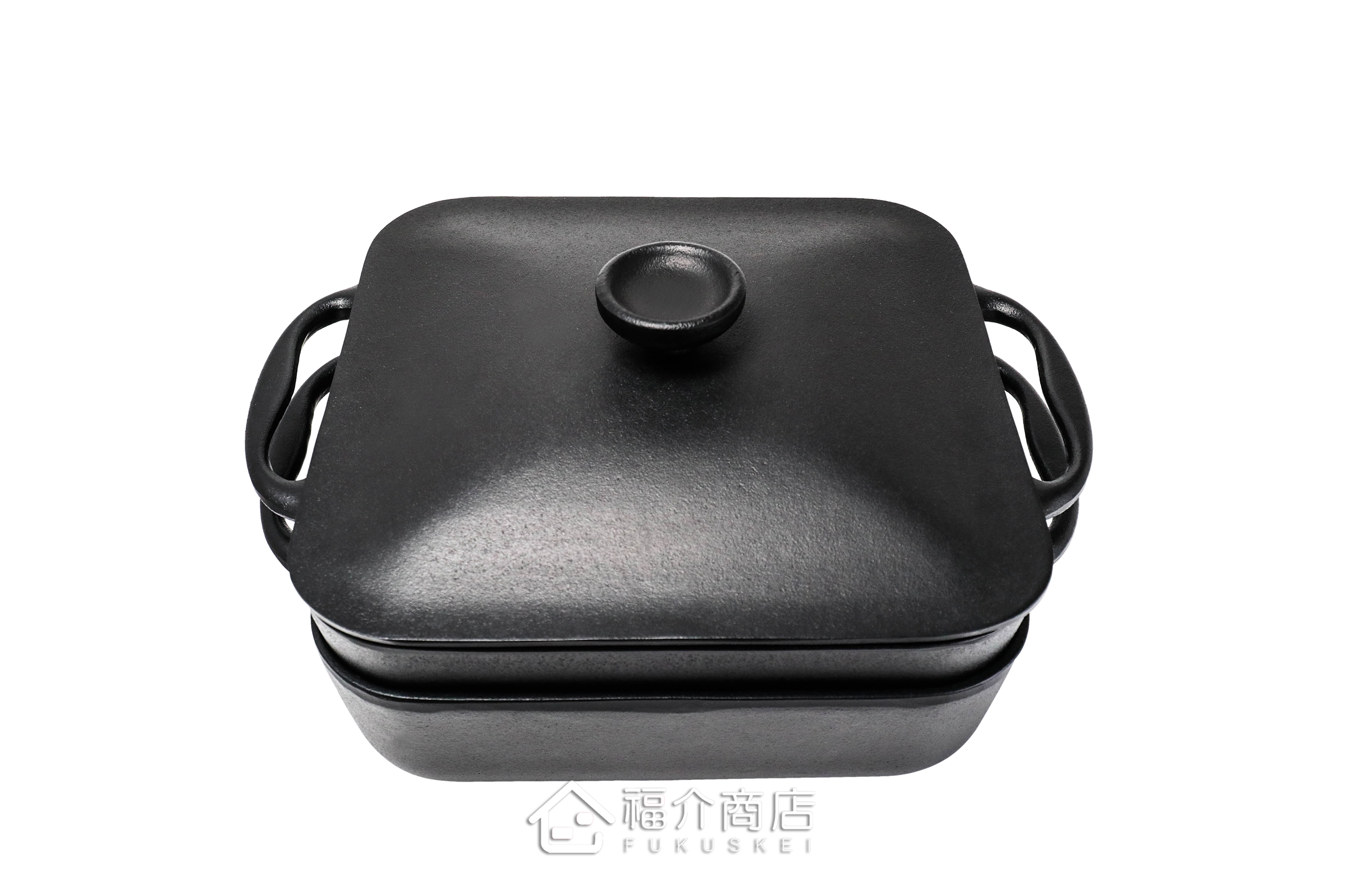 煎烤煮湯兩用黑色鑄鐵鍋