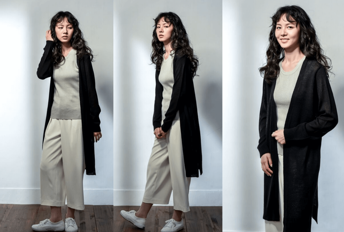 MIT針織外套長版設計-黑色