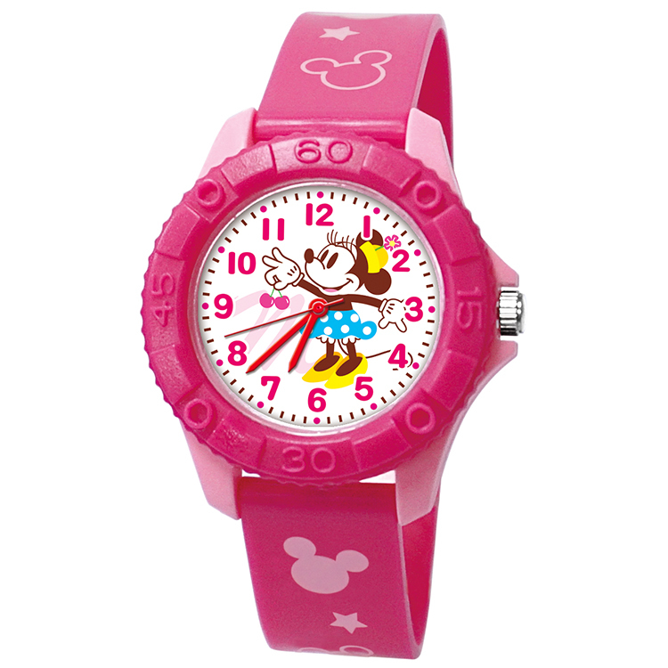 【迪士尼】可愛米妮雙色殼兒童錶(03)