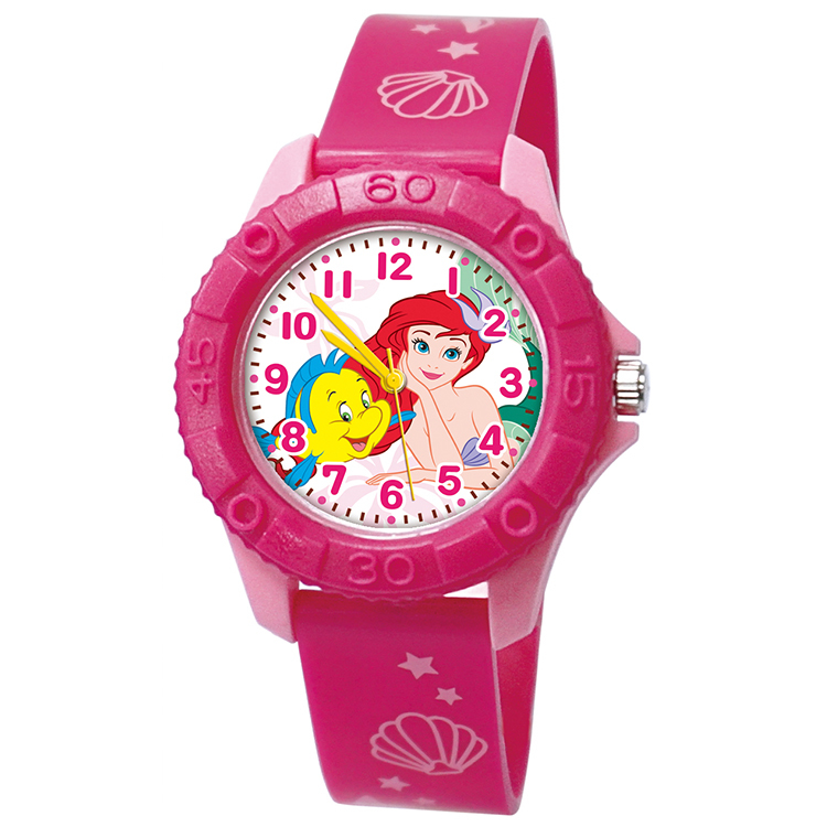 【迪士尼】小美人魚雙色殼兒童錶(09)
