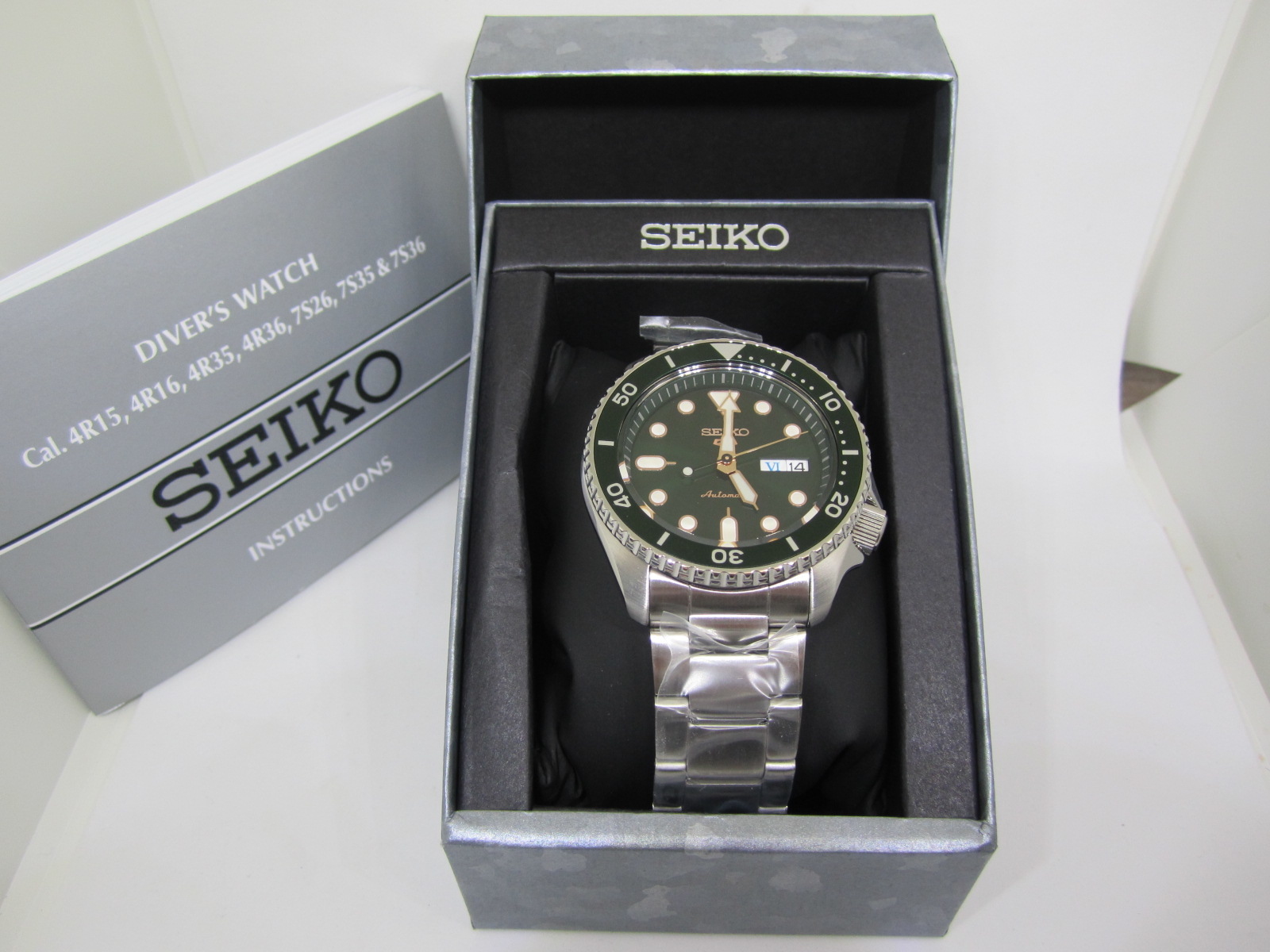 精工5 Sport 機械手錶 SRPD63K1 自動防水手錶 綠面 AUTOMATIC SRPD63K1  Watch 100M