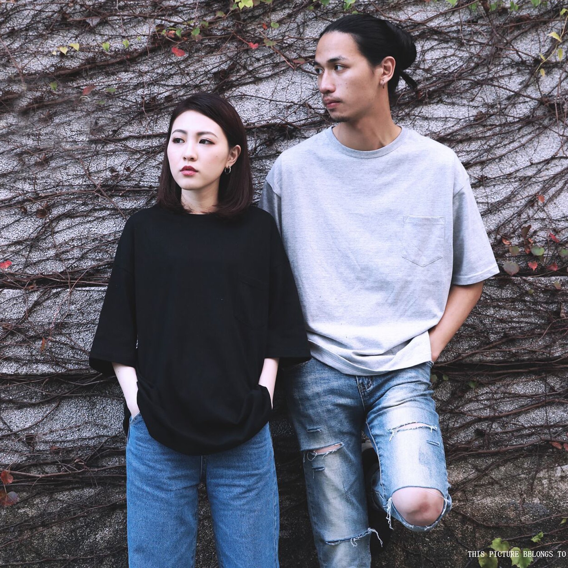 United Athle 5.6oz 黑 白 灰 寬版 落肩 圓領 口袋 重磅 素T 短T 純棉【500801】