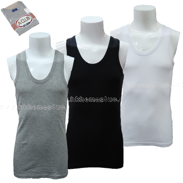 3件裝 A級: 男裝圓領背心 (S-XL碼)