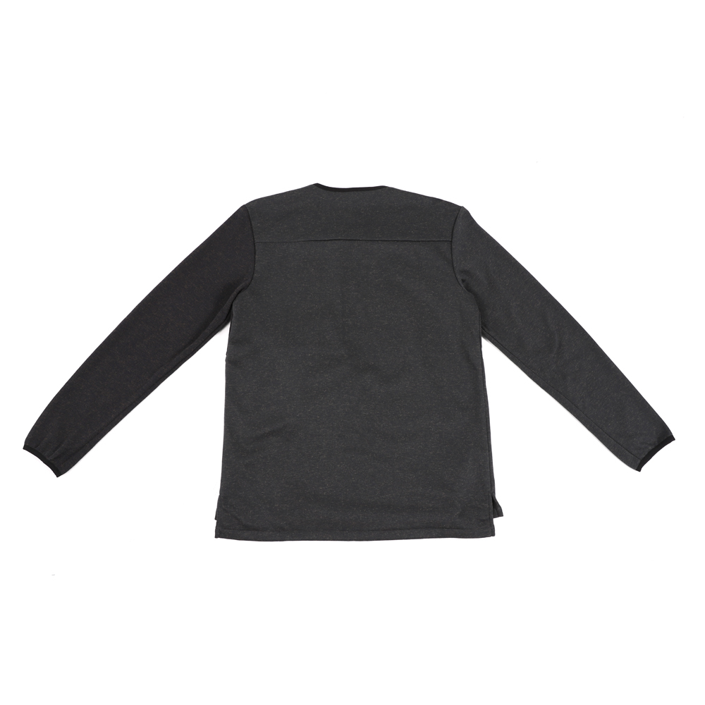 幾何口袋針織上衣-黑