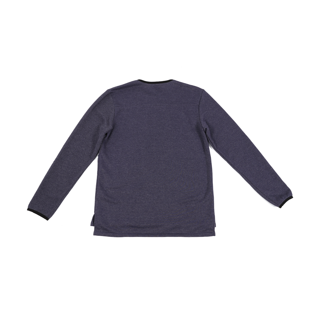 幾何口袋針織上衣 - 藍