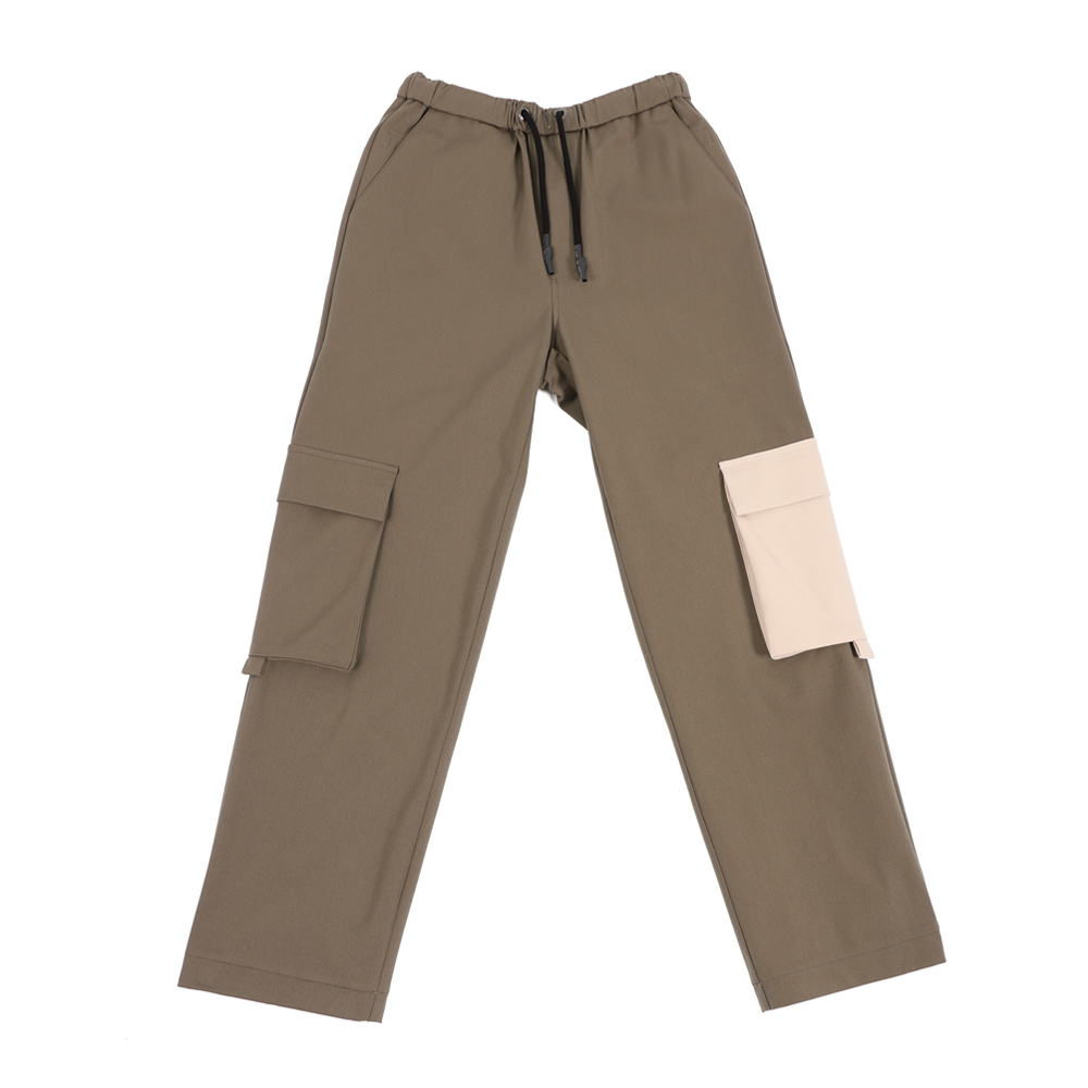 防潑水雙面穿寬褲 - 橄欖綠