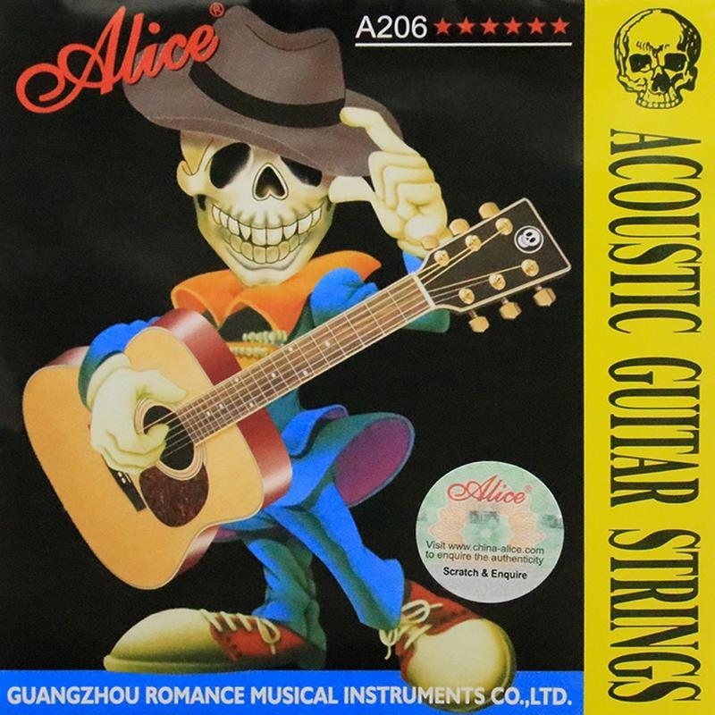 ALICE A206 木吉他弦 防鏽塗層(anti-rust coating) 民謠吉他弦 (1套6條)
