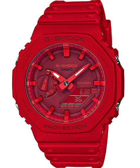 萬年鐘錶 - G-SHOCK  八角錶殼系列電子錶    GA-2100-4A   錶徑 : 48.5 mm