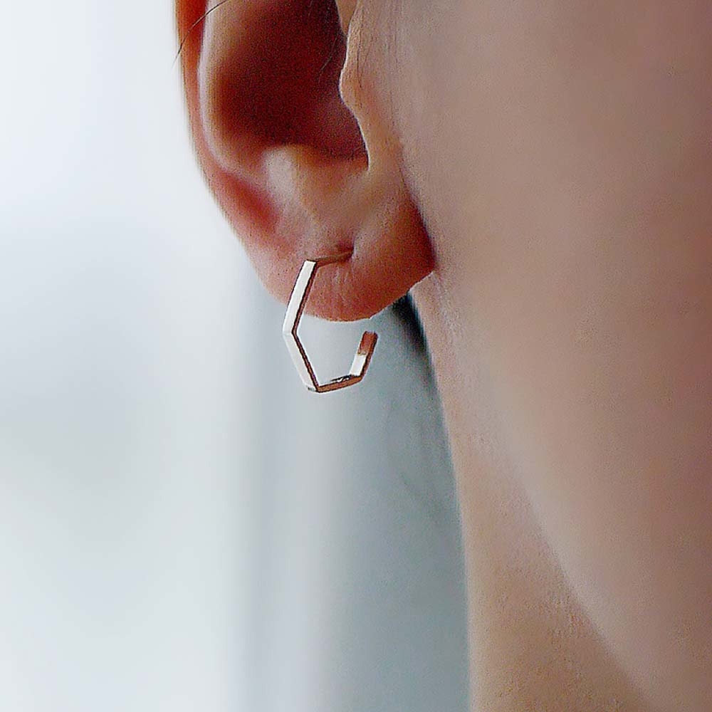 六角關係純銀耳環/SE790