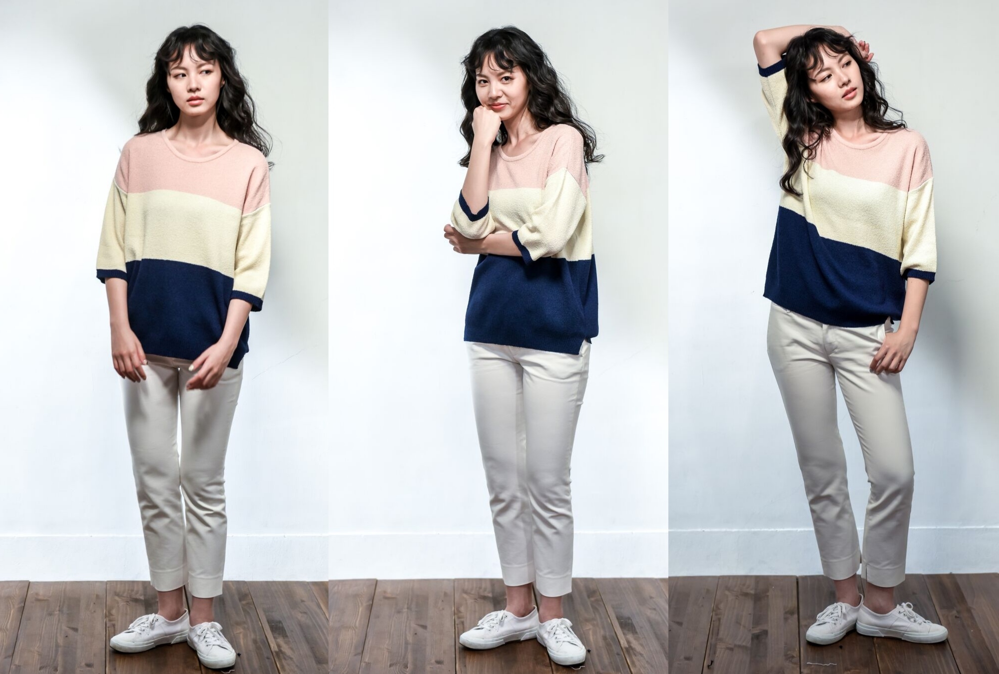 MIT七分袖女針織上衣親膚粉色|O-LIWAY 穿搭首選