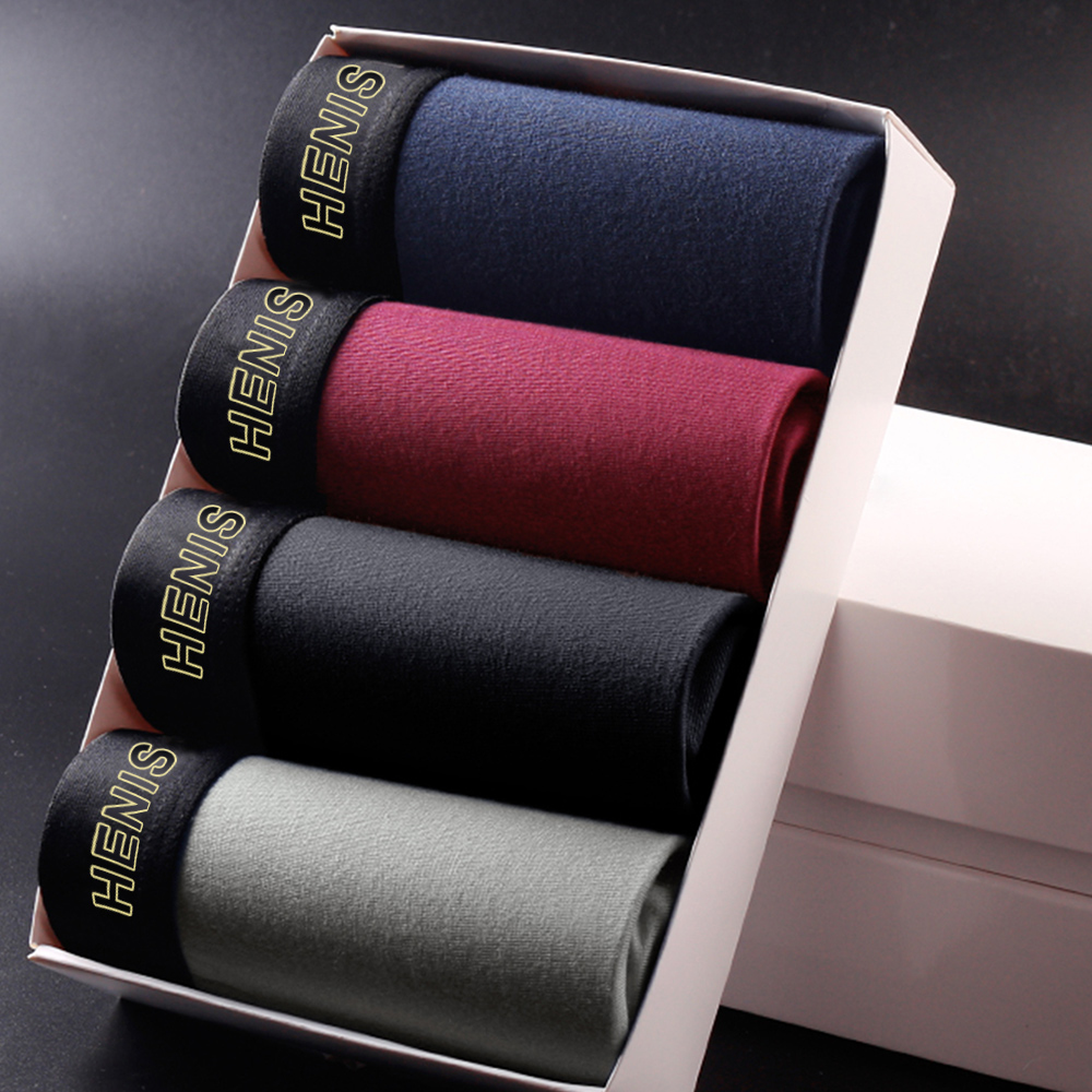 【HENIS】莫代爾極簡四角褲(4入組)