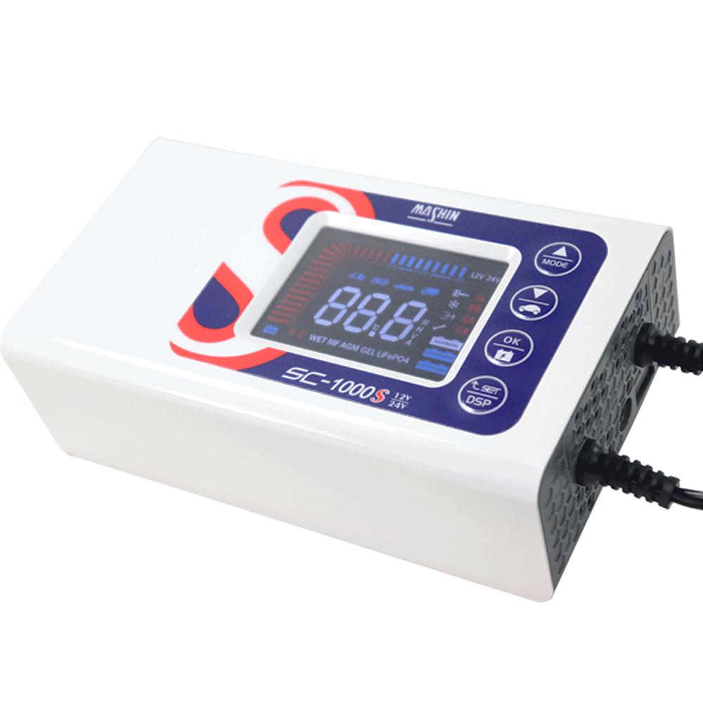 麻新SC1000S智慧型鉛酸/鋰鐵電池12/24V雙模汽機車電瓶充電器 破盤下殺 OMAX歐妹思購物網