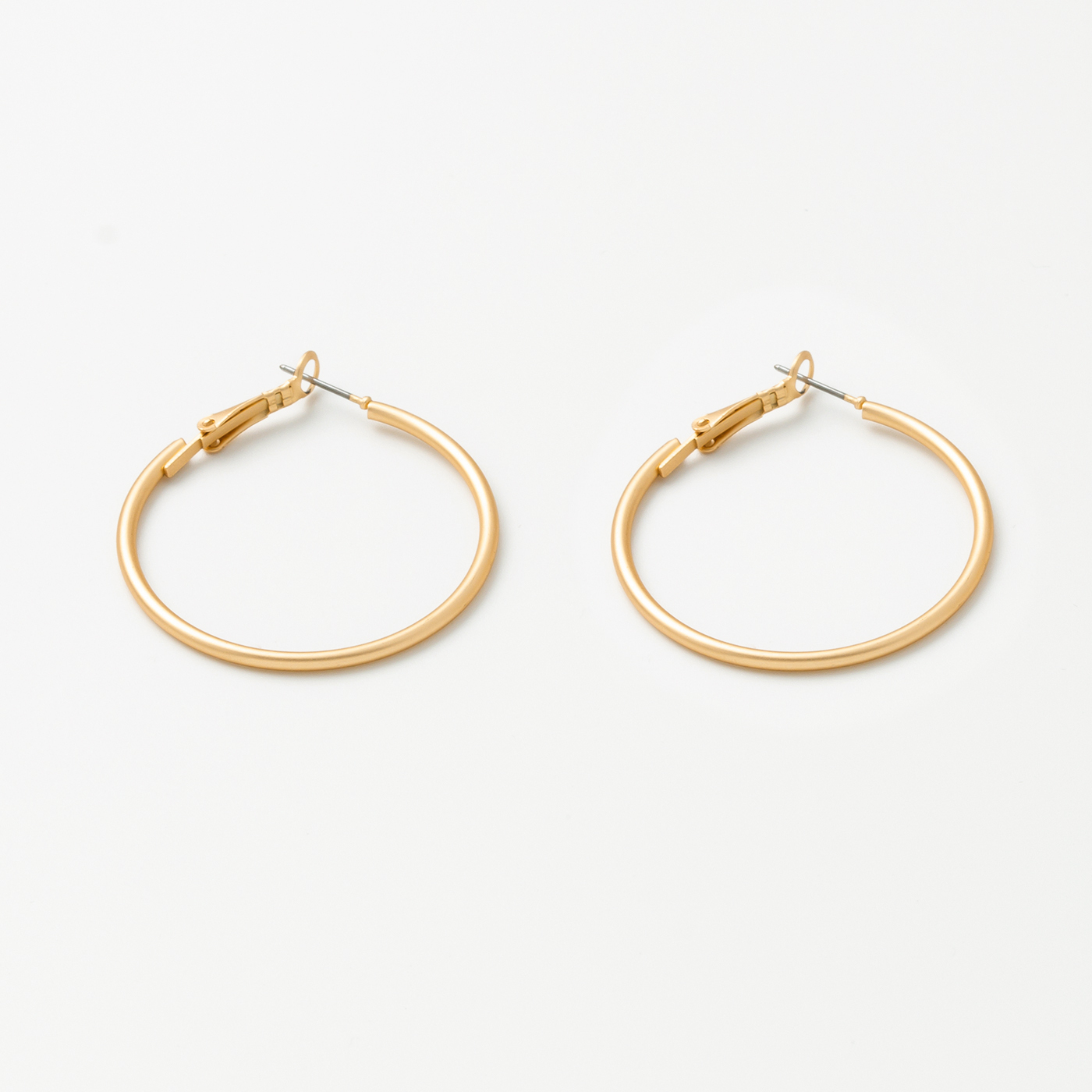 霧面 圈圈 鋼針 耳環