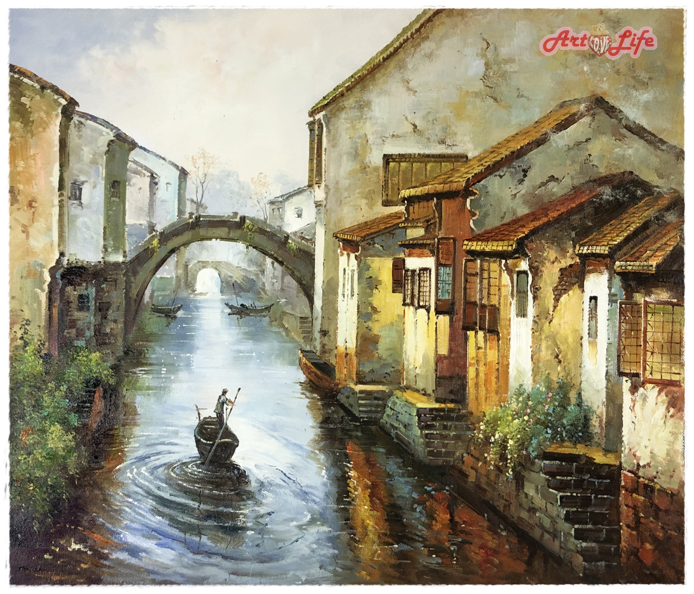 A012_5060 高級手繪油畫_風景