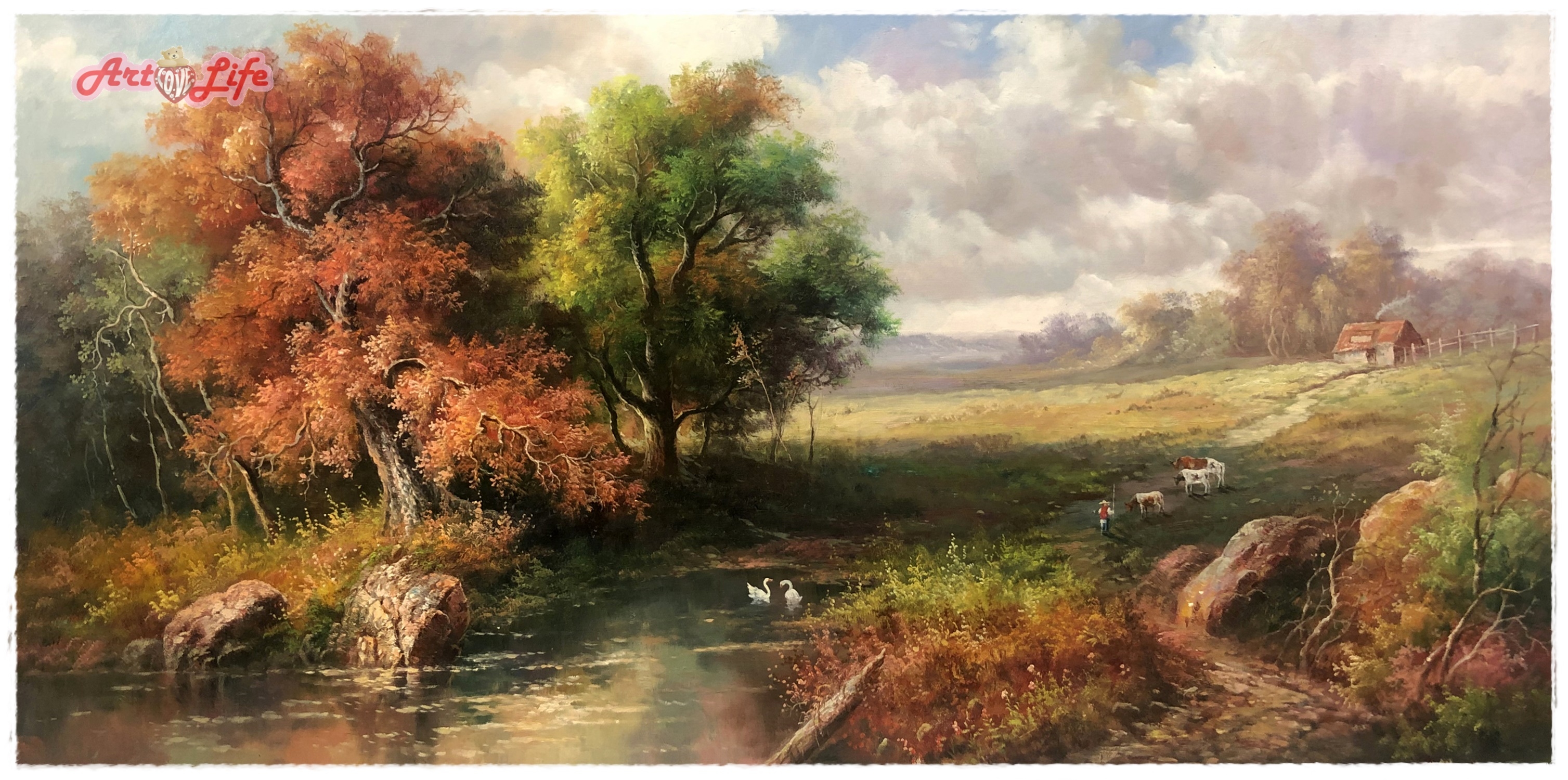 A029_60120 高級手繪油畫_山水風景