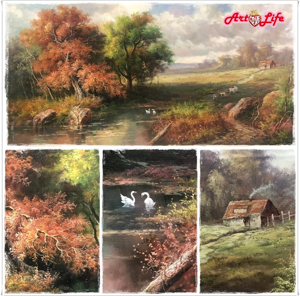 A029_60120 高級手繪油畫_山水風景