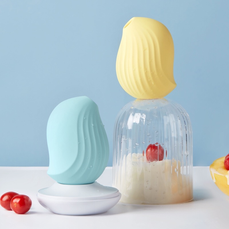 CW逗豆鳥 吸吮震動按摩器+小夜燈 - 薄荷綠/檸檬黃