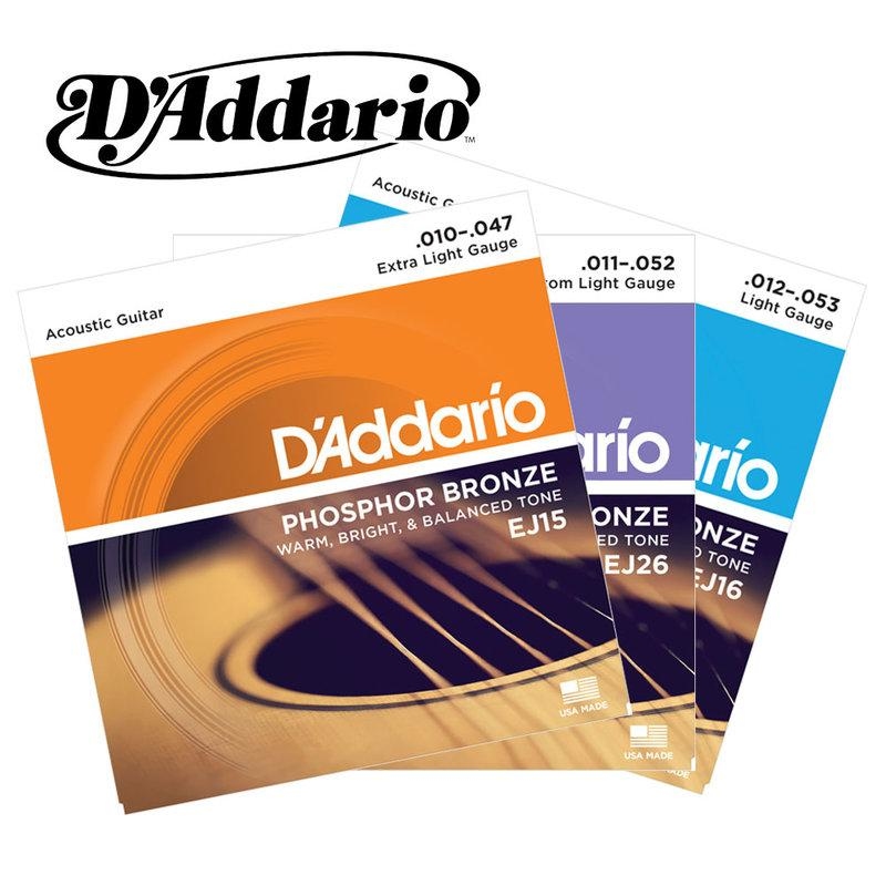 木吉他弦 D'addario EJ15 EJ16 EJ26 磷青銅
