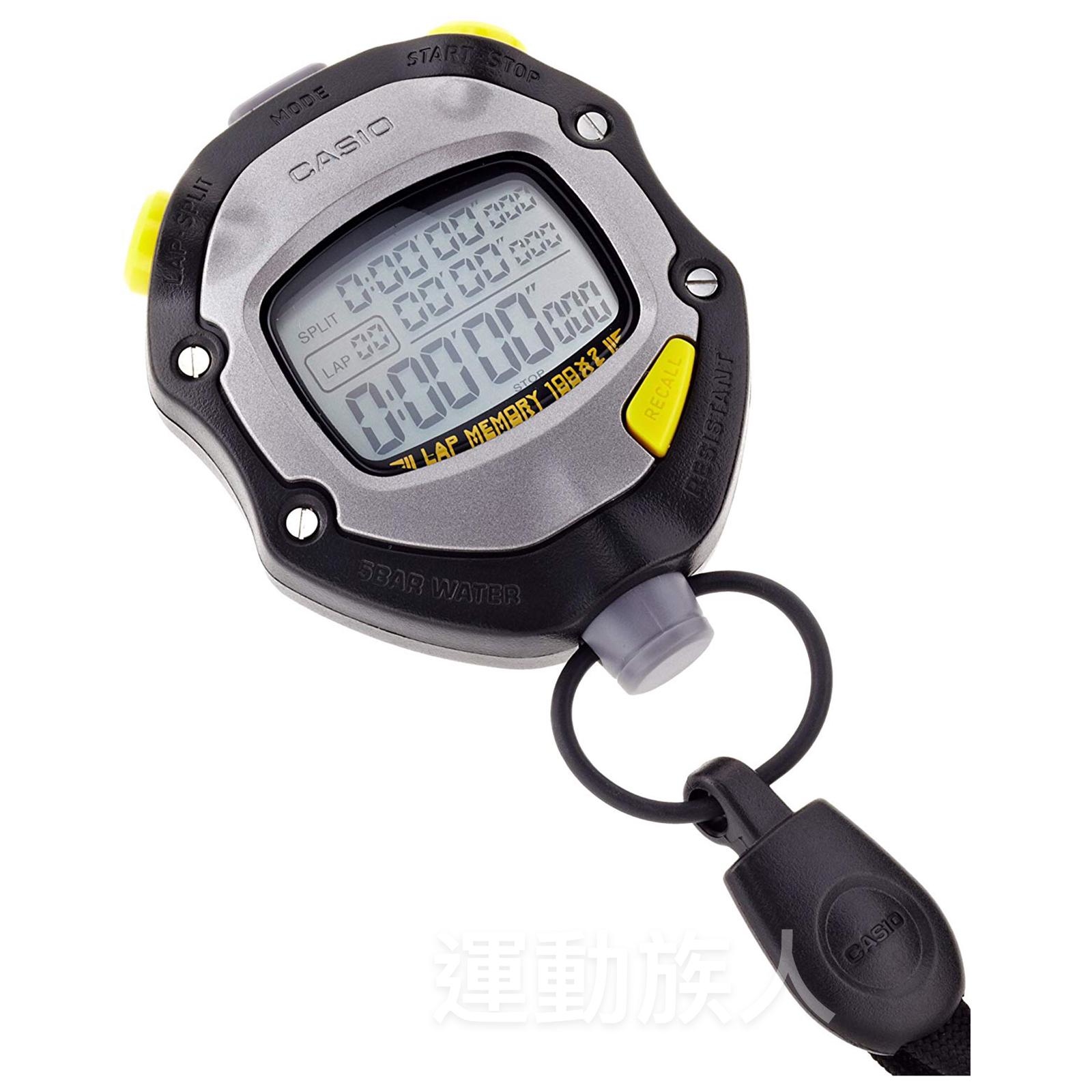 【運動族人】CASIO 計時錶 Stop Watch HS70W 運動計時器 黑色Time