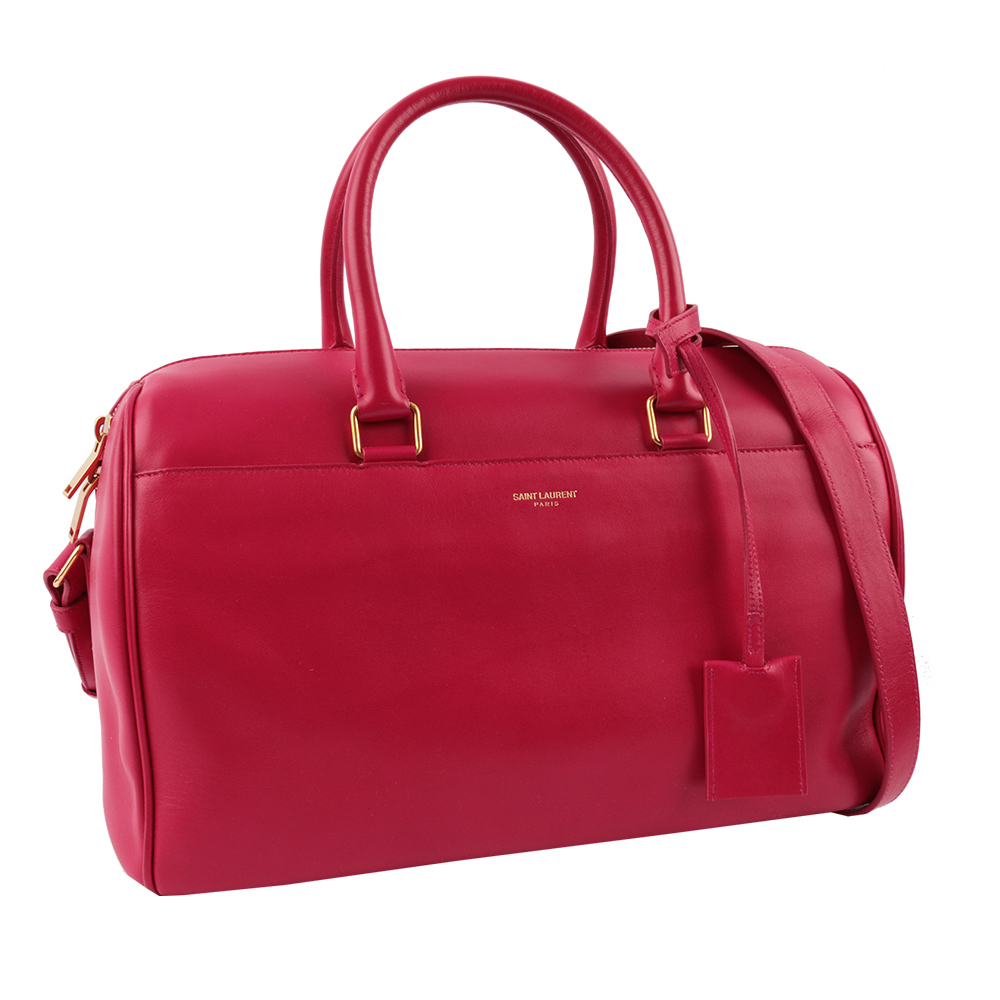 【YSL/ Saint Laurent Paris】滑面牛皮手提/斜背二用波士頓包 322049 BOF0J 5514