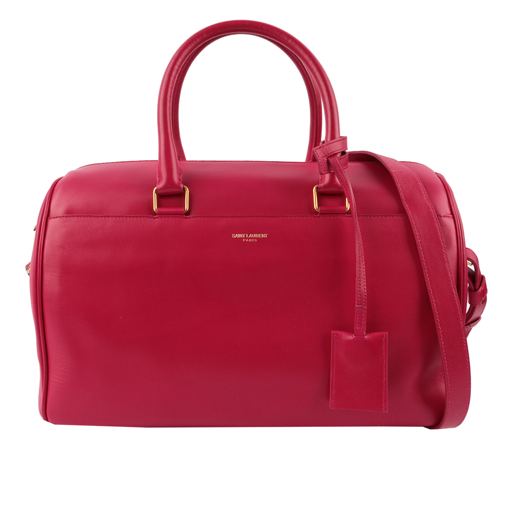 【YSL/ Saint Laurent Paris】滑面牛皮手提/斜背二用波士頓包 322049 BOF0J 5514