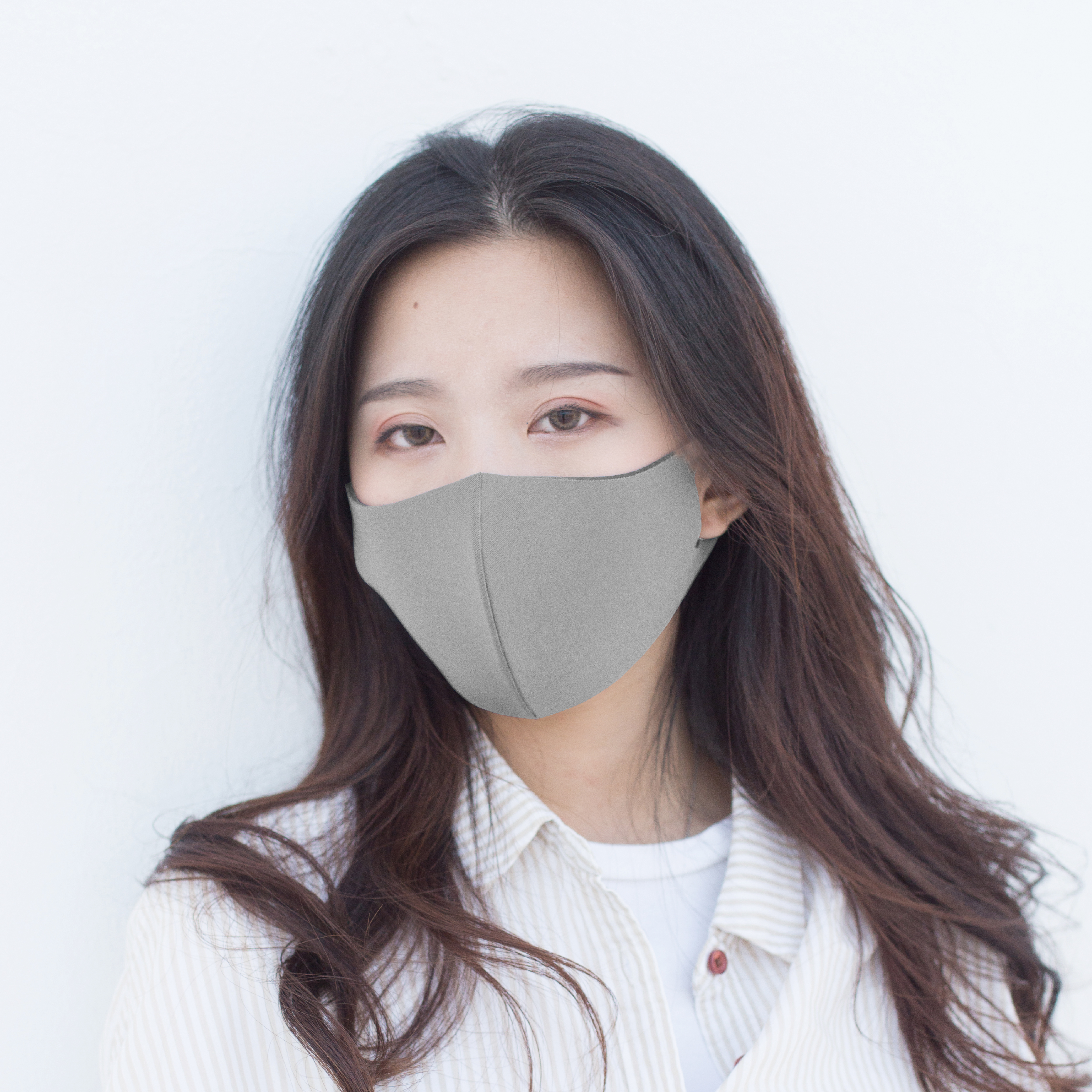 ｜冰河灰｜舒適美-3D立體透氣抗菌口罩