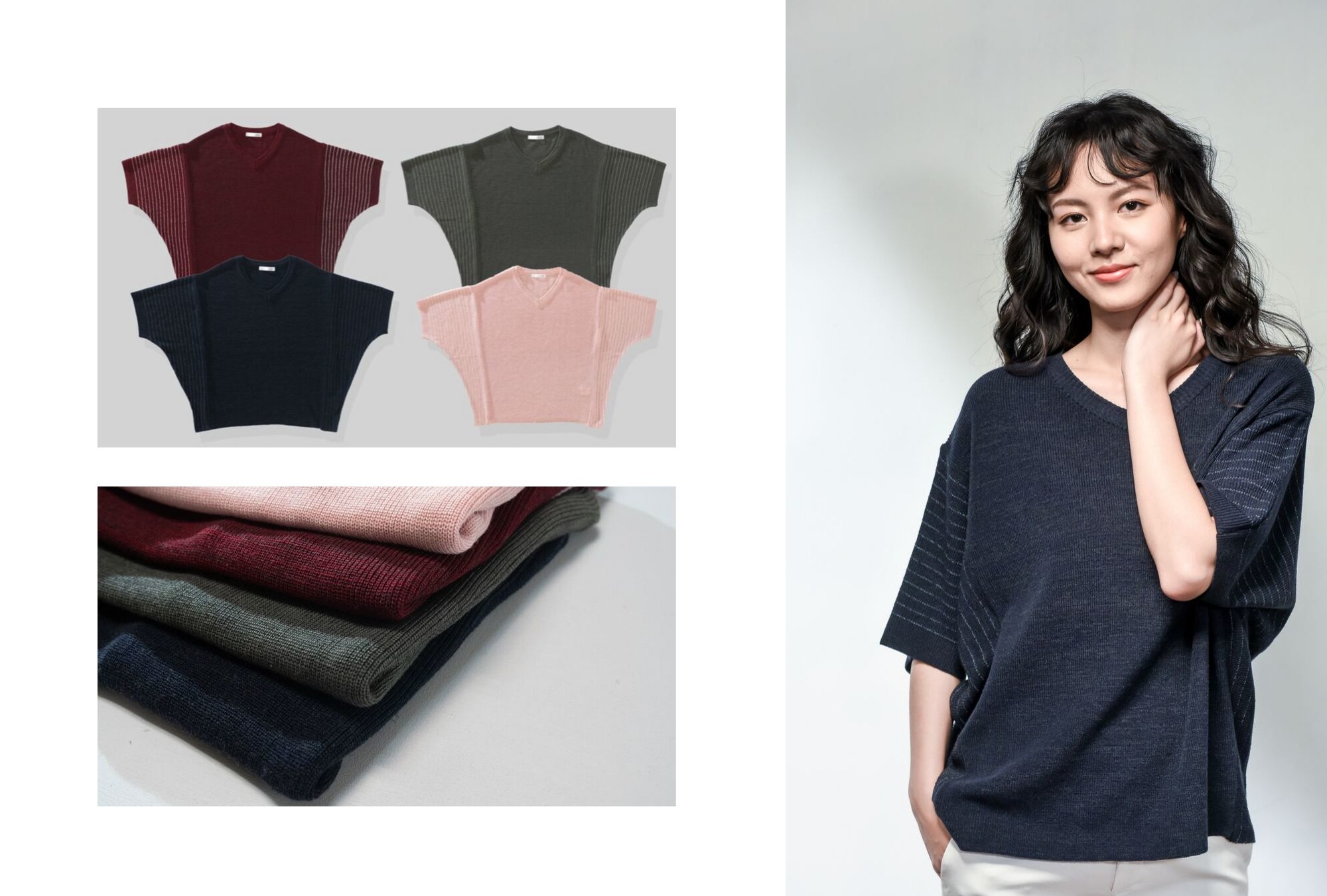 MIT女裝寬鬆版型蝴蝶袖針織上衣-oversize design