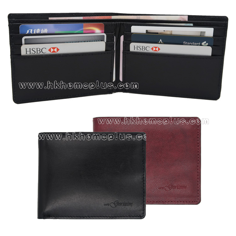 Brian: 男裝真皮兩摺銀包  #11298