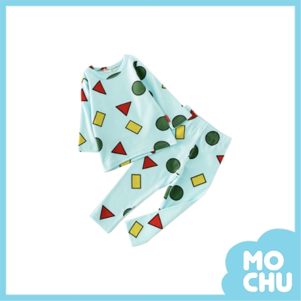 方塊圈圈親子長袖睡衣(三色)