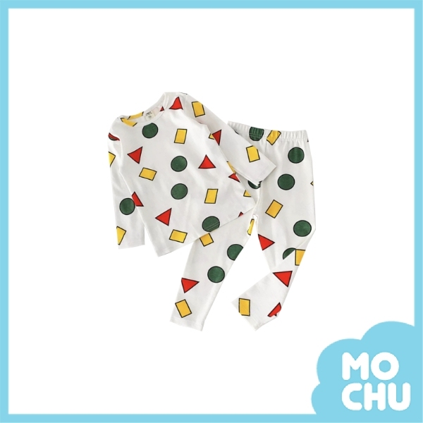 方塊圈圈親子長袖睡衣(三色)