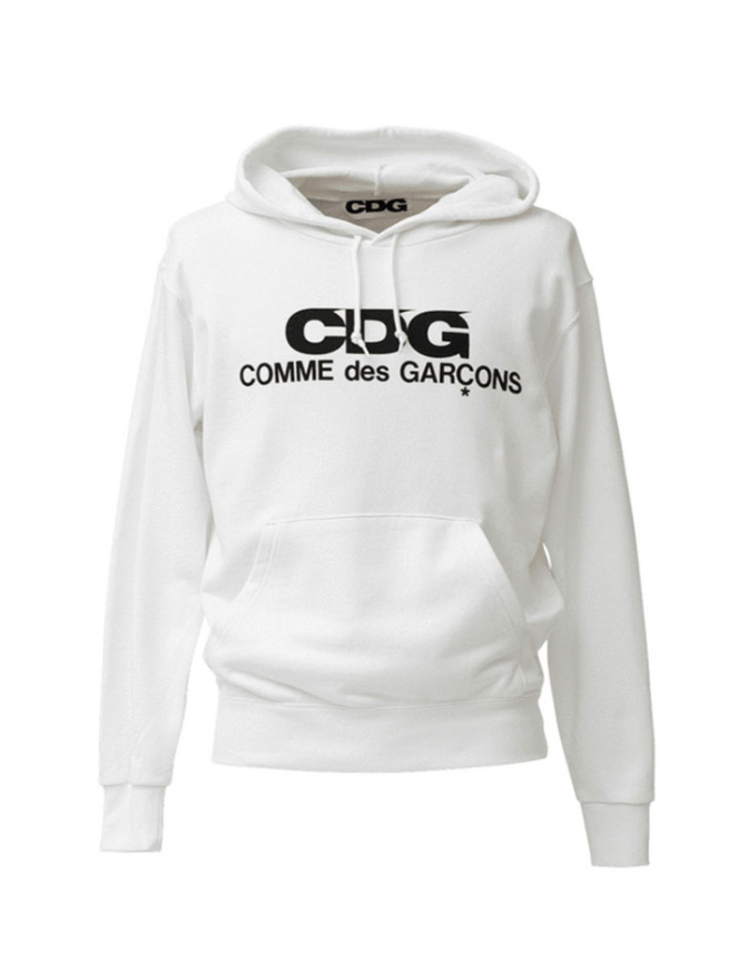 Cdg hoodie outlet white