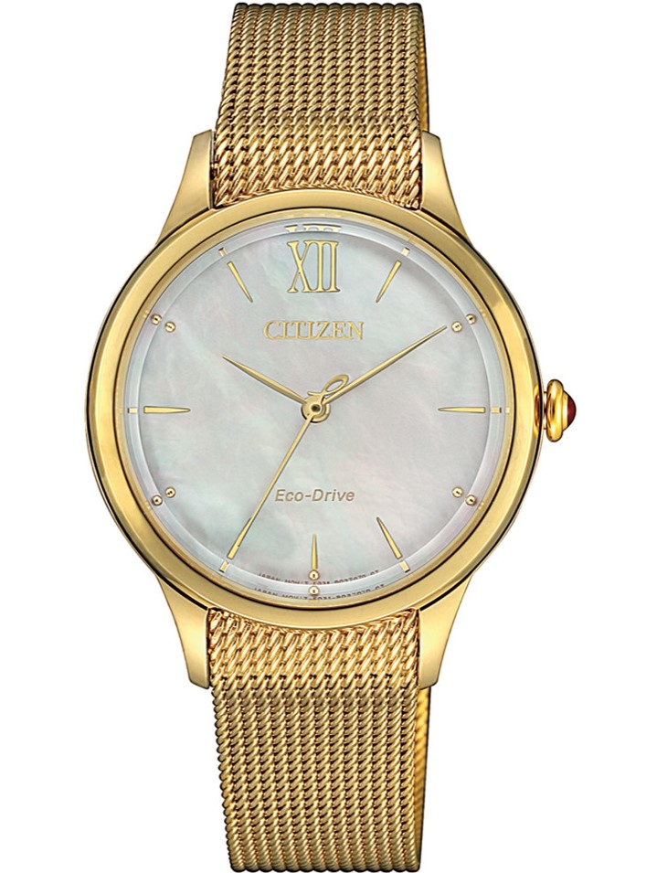 萬年鐘錶 - Citizen 星辰錶   光動能 女錶  EM0812-89D  表徑 32.5MM