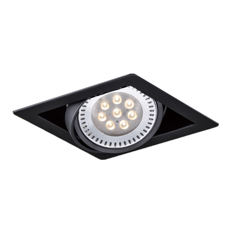 AR111 黑色邊框 盒燈 單孔 12W8珠 歐司朗晶片