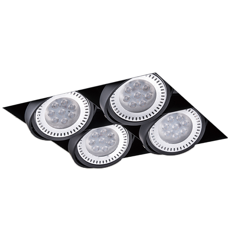 AR111 無邊框 盒燈 四孔 12W8珠 歐司朗晶片