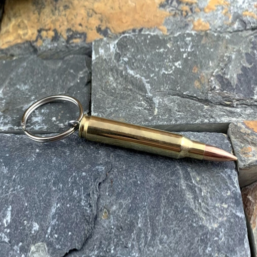 美國 Bullet - 223 步槍子彈鑰匙圈（黃銅）