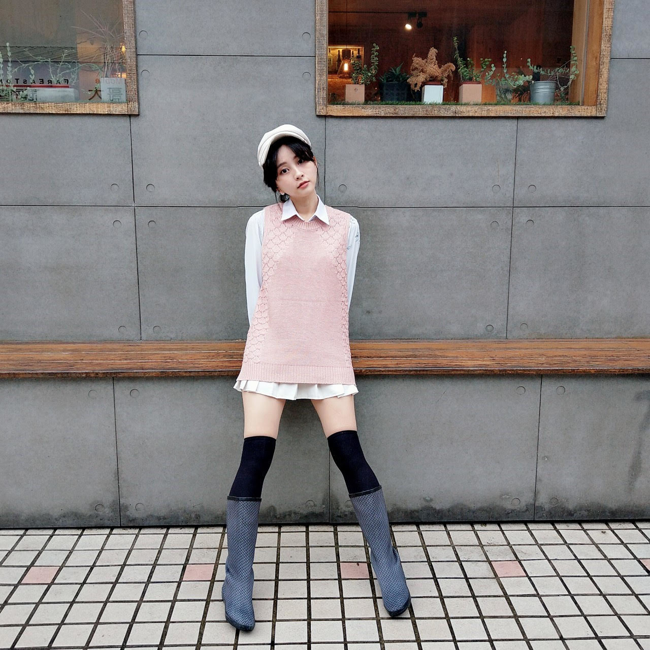 O-LIWAY 圓領針織背心