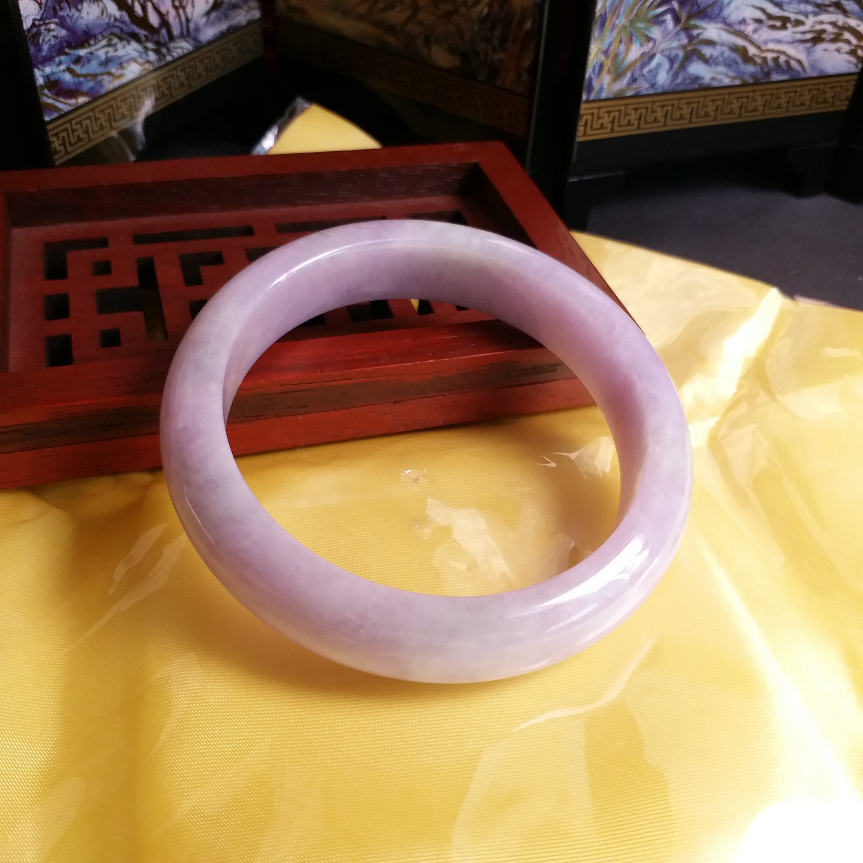 J1276 冰糯紫羅蘭玉鐲 57.44mm (1.53)