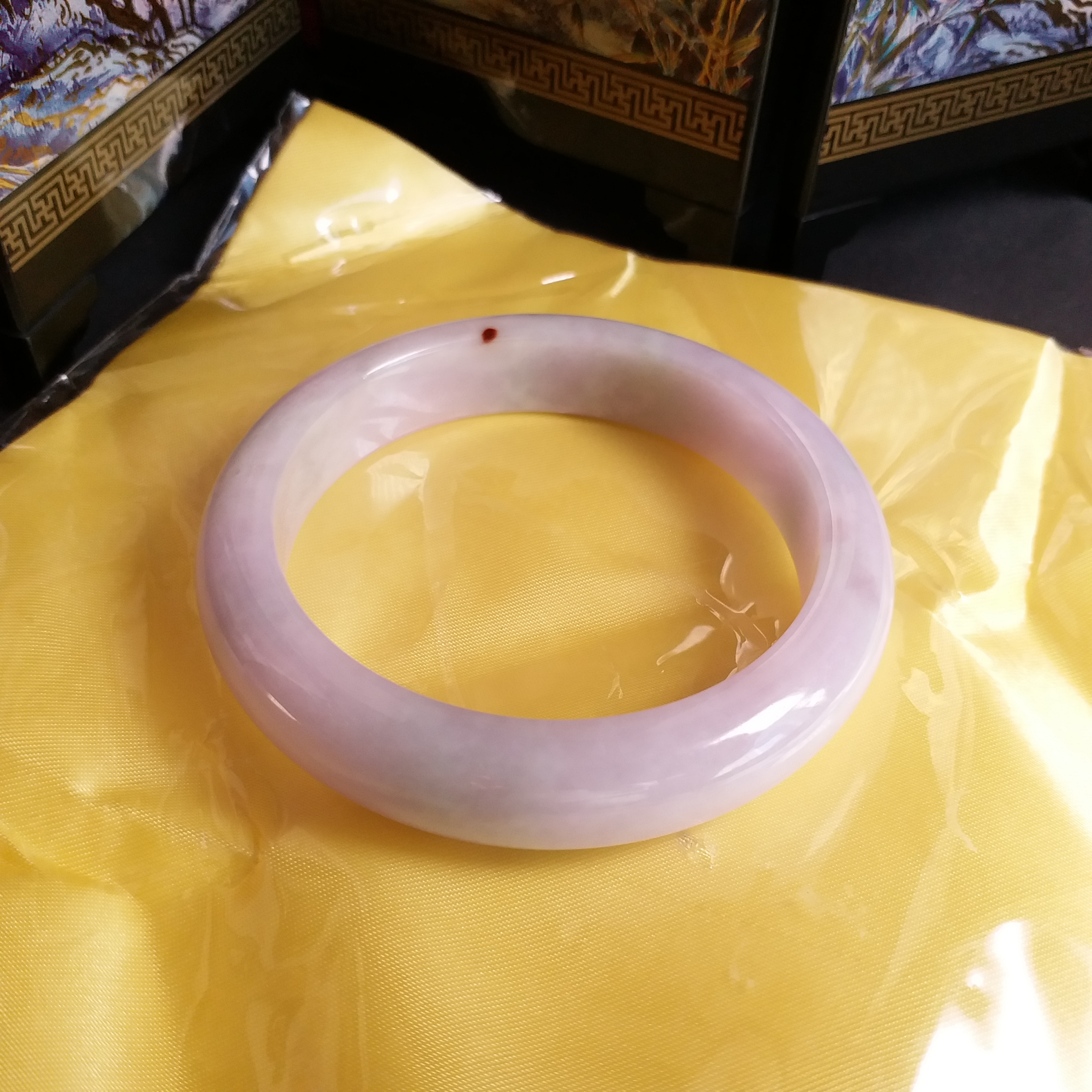 J1280 冰糯紫羅蘭玉鐲 57.62mm (1.54)