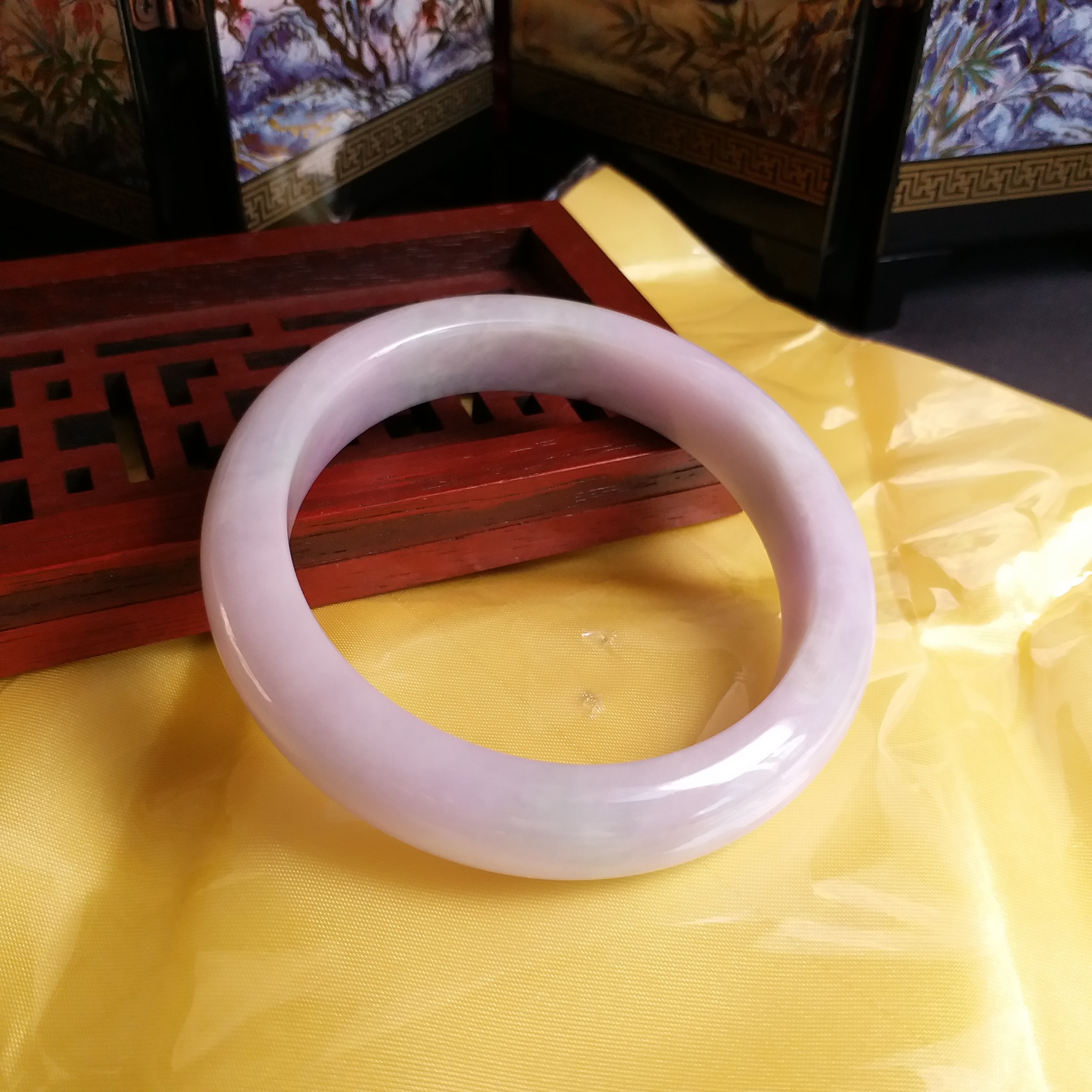 J1280 冰糯紫羅蘭玉鐲 57.62mm (1.54)