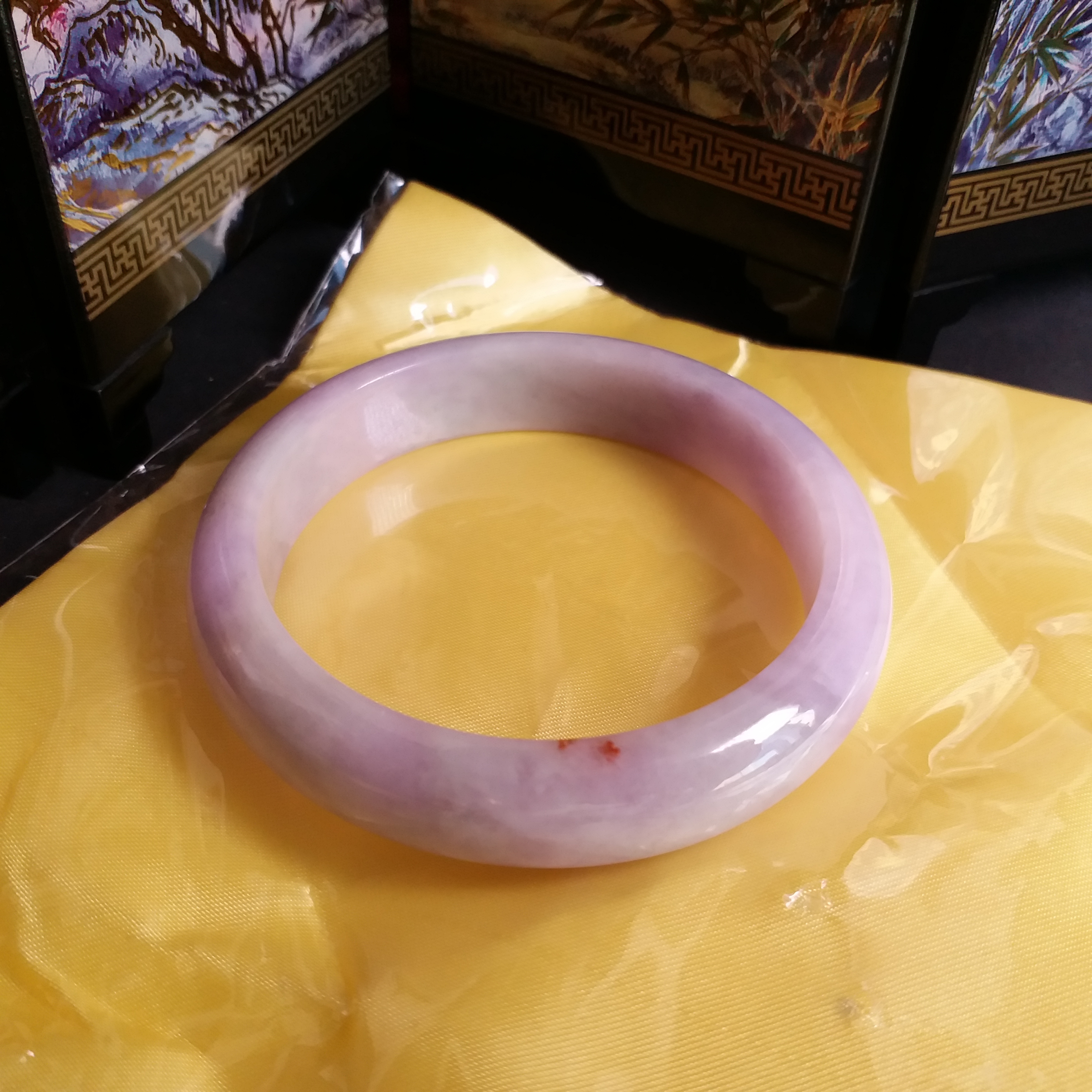 J1283 冰糯紫羅蘭玉鐲 57.62mm (1.54)