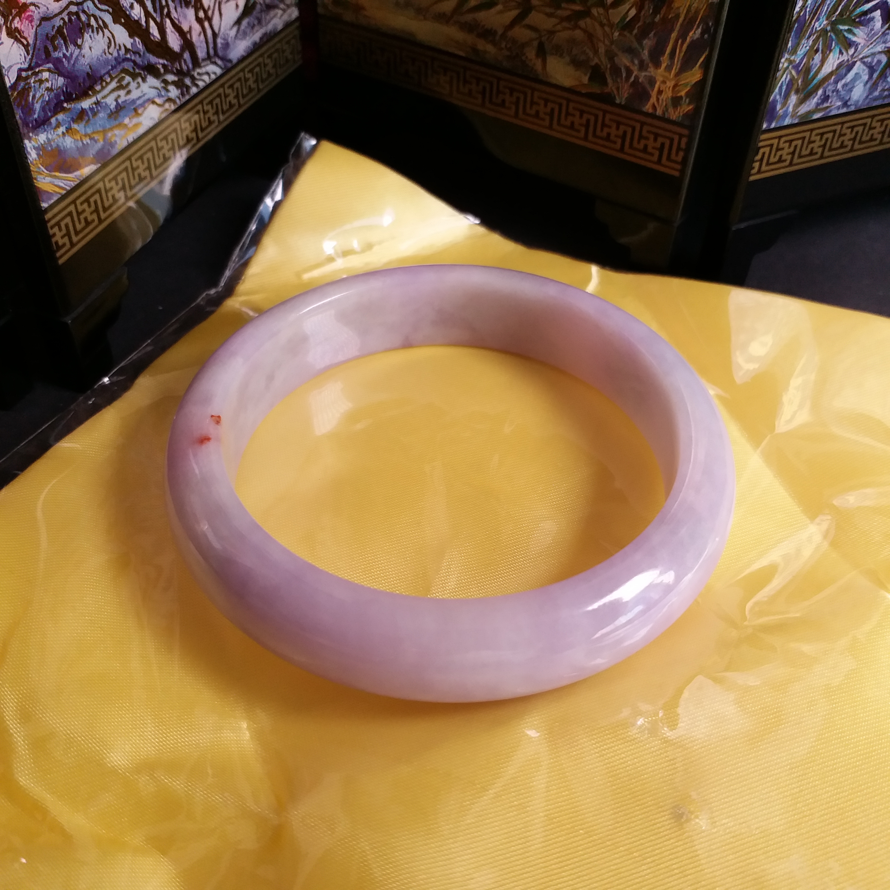 J1283 冰糯紫羅蘭玉鐲 57.62mm (1.54)