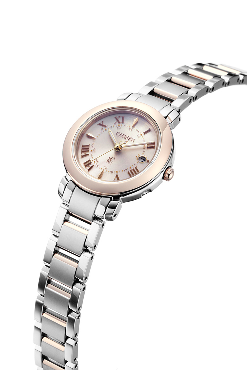 萬年鐘錶 - Citizen 星辰錶  XC   光動能電波錶   ES9445-57W  錶徑27MM